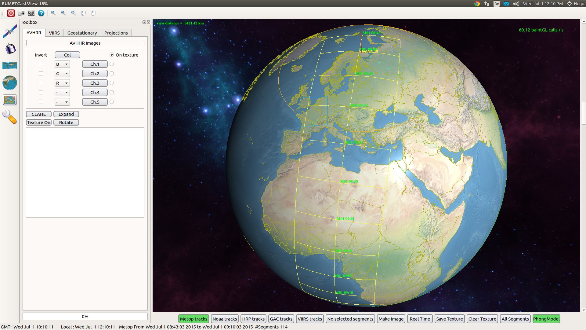 picutres of globus simulation